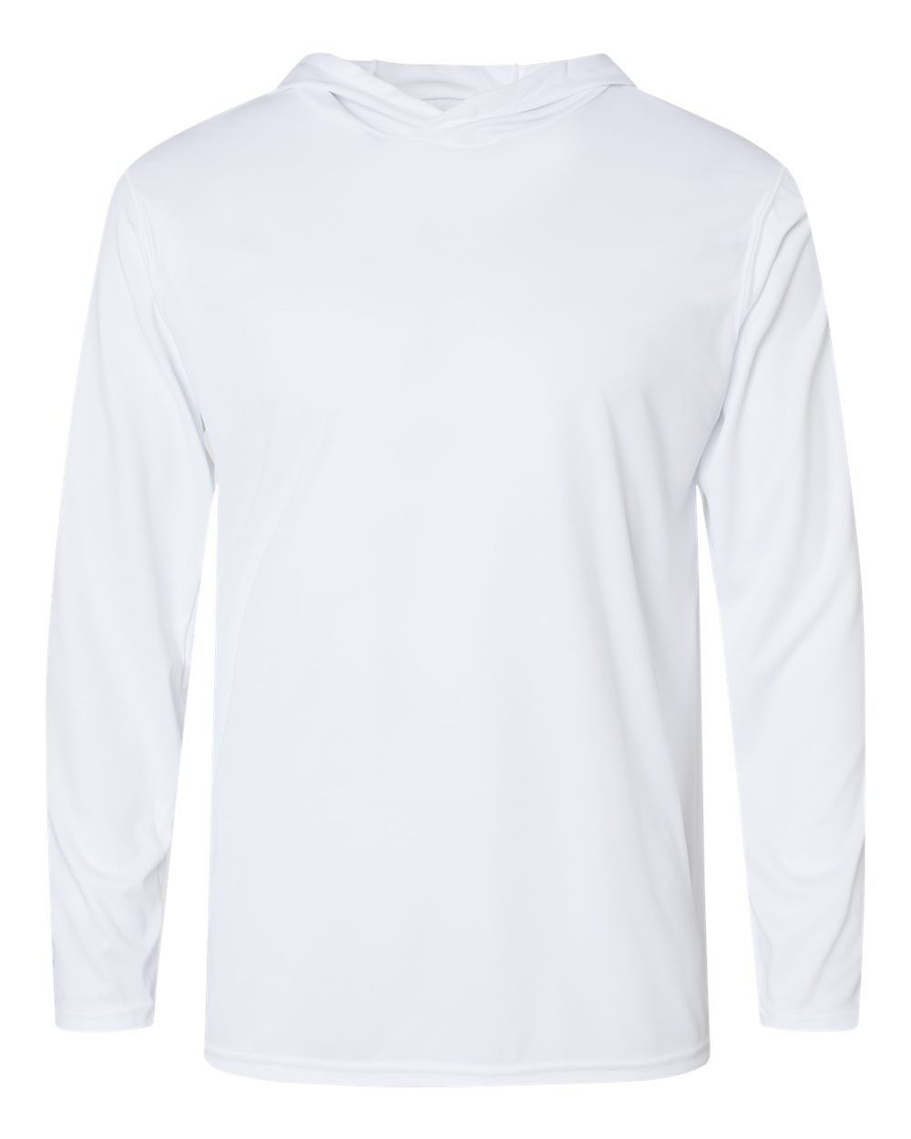 Holloway 222830 Men's Momentum Hooded Long Sleeve T-Shirt in White
