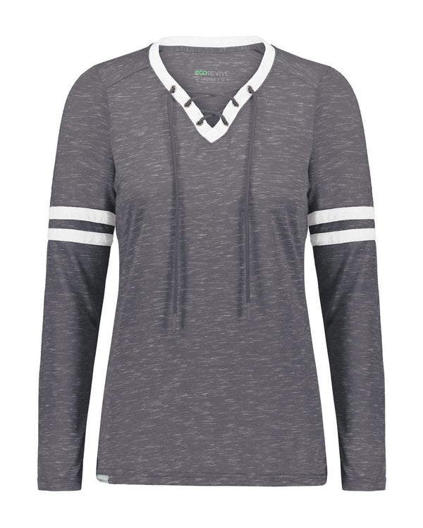 Holloway 223246 Women's Eco Revive™ Monterey Long Sleeve V-Neck T-Shirt