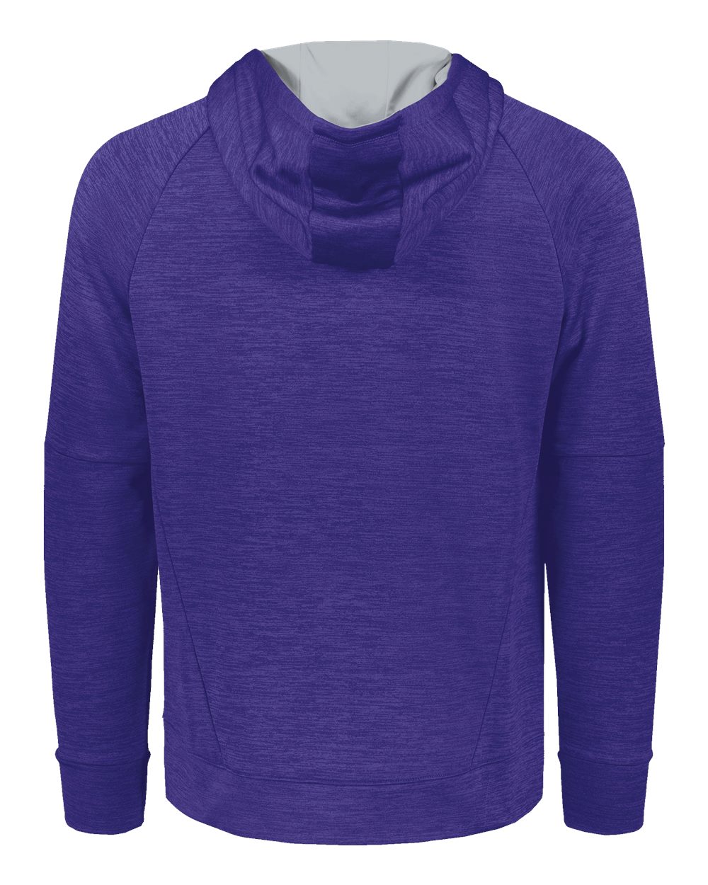 Holloway 223580 Men's All-Pro Performance Fleece Hooded Sweatshirt in Purple Heather/ Silver, back