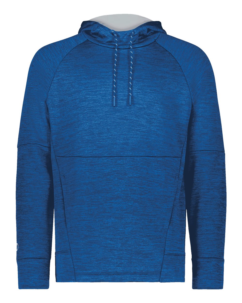 Holloway 223580 Men's All-Pro Performance Fleece Hooded Sweatshirt in Royal Heather/ Silver
