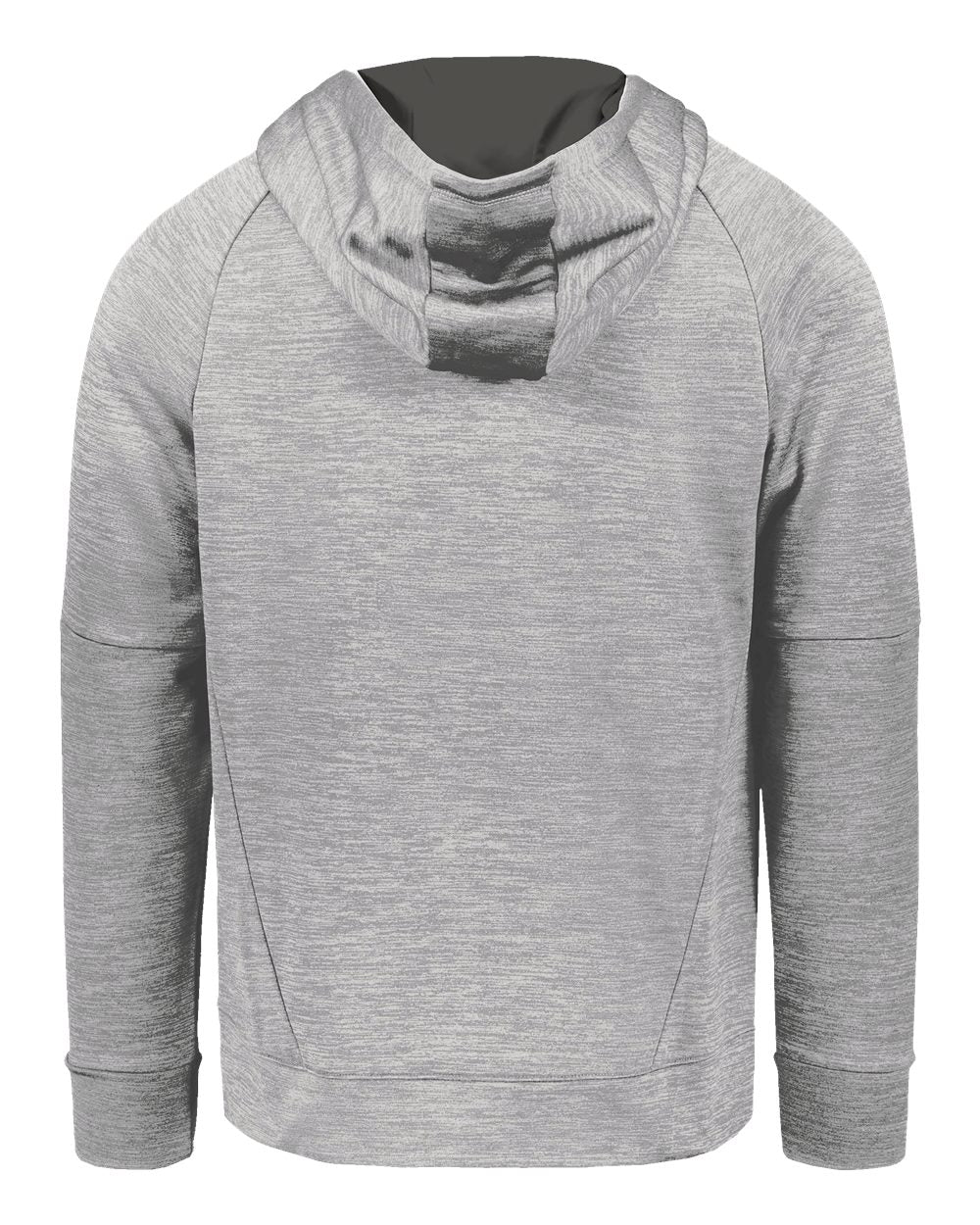 Holloway 223680 Youth All-Pro Performance Fleece Hooded Sweatshirt in Athletic Grey Heather/ Iron, back