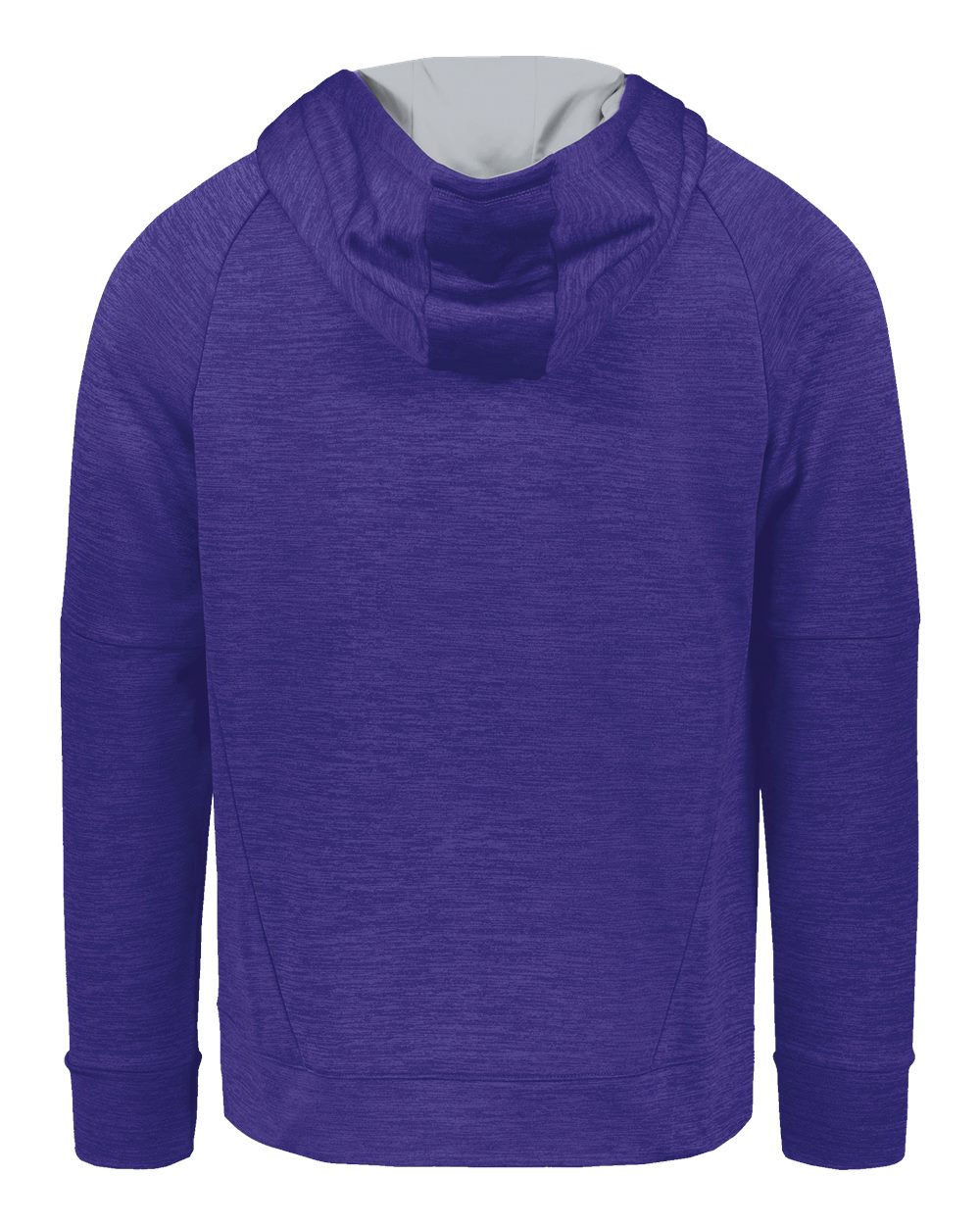 Holloway 223680 Youth All-Pro Performance Fleece Hooded Sweatshirt in Purple Heather/ Silver, back