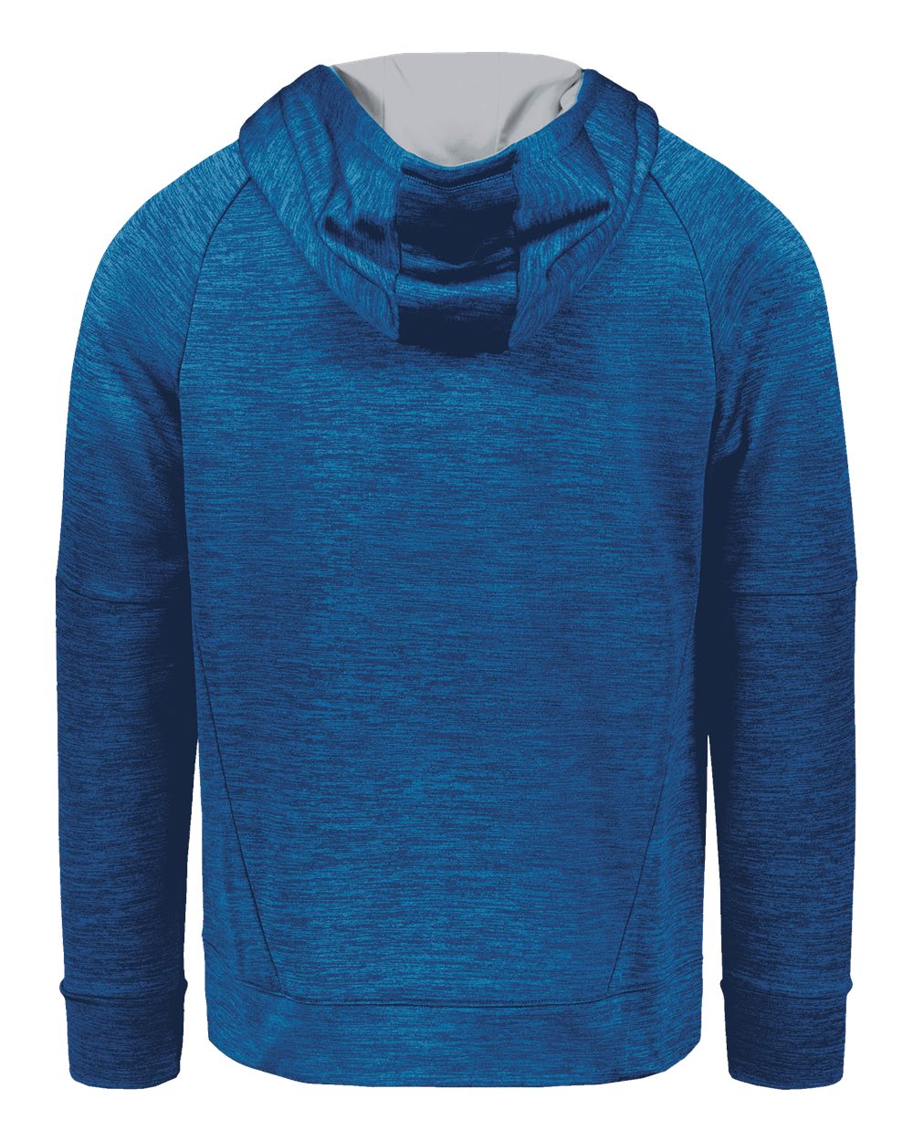 Holloway 223680 Youth All-Pro Performance Fleece Hooded Sweatshirt in Royal Heather/ Silver, back