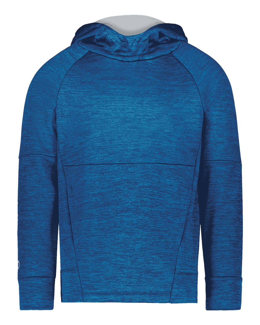 Holloway 223680 Youth All-Pro Performance Fleece Hooded Sweatshirt in Royal Heather/ Silver