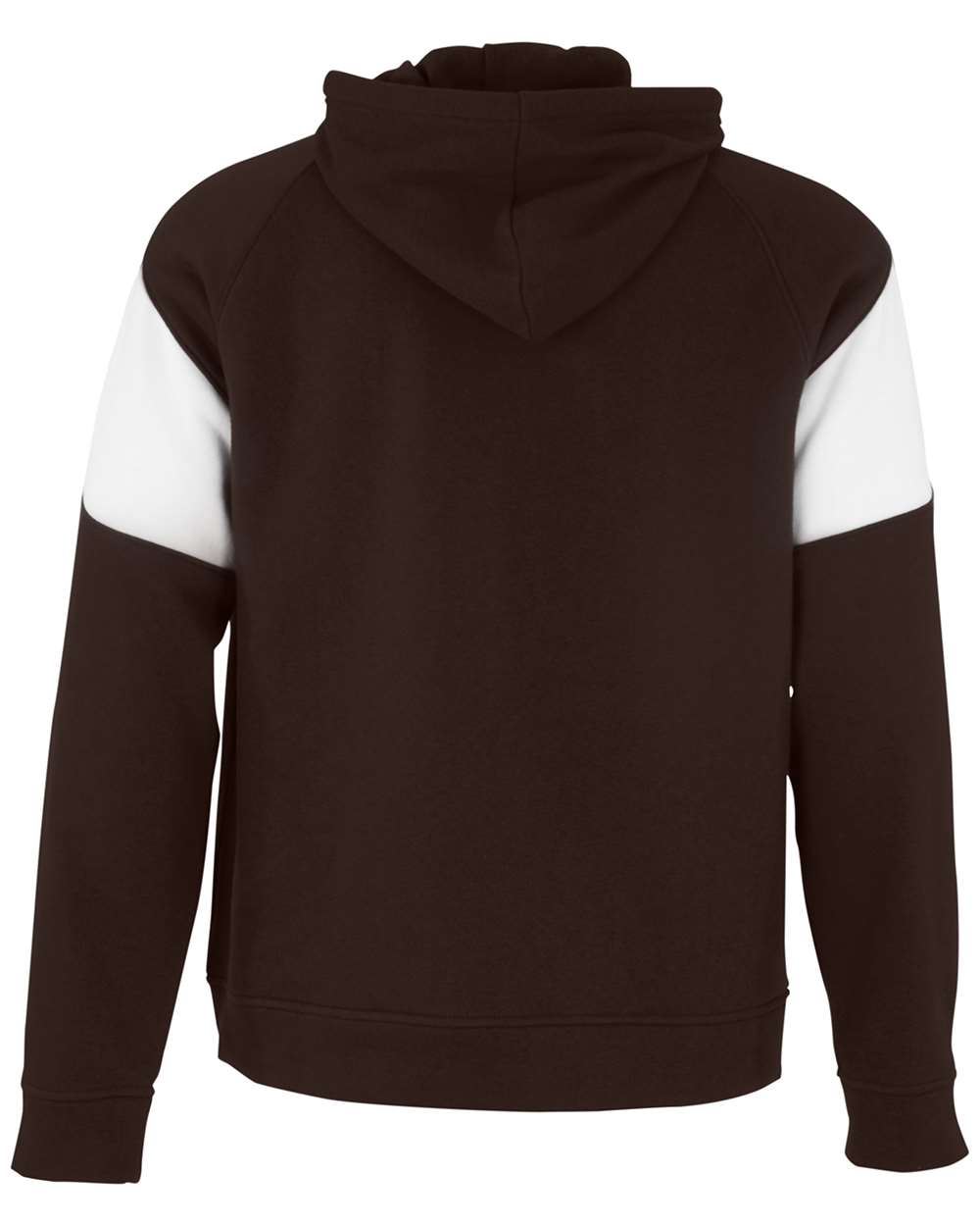 Holloway 229546 Unisex Athletic Fleece Prospect Hooded Sweatshirt in Brown/ White, back