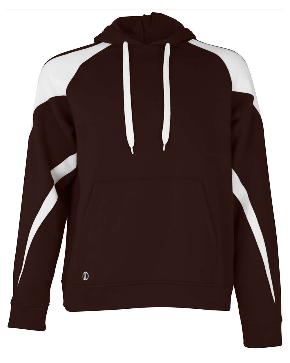 Holloway 229546 Unisex Athletic Fleece Prospect Hooded Sweatshirt in Brown/ White