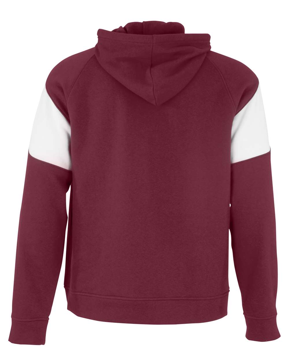 Holloway 229546 Unisex Athletic Fleece Prospect Hooded Sweatshirt in Cardinal/ White, back