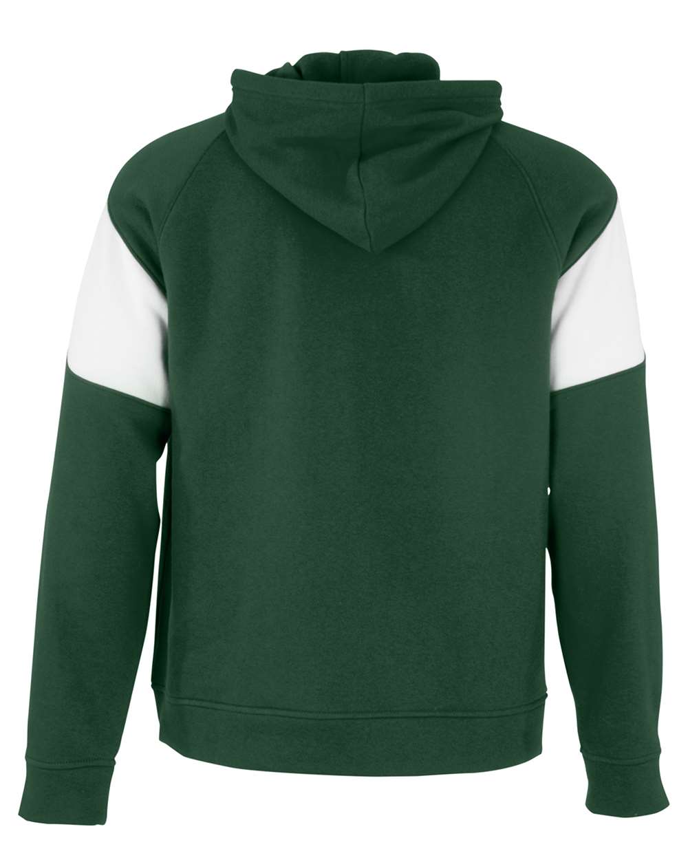 Holloway 229546 Unisex Athletic Fleece Prospect Hooded Sweatshirt in Forest/ White, back