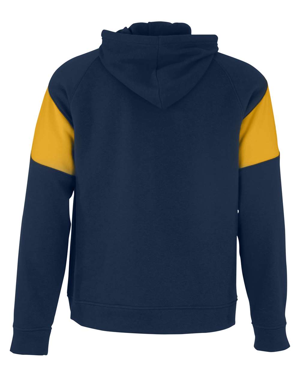 Holloway 229546 Unisex Athletic Fleece Prospect Hooded Sweatshirt in Navy/ Light Gold, back