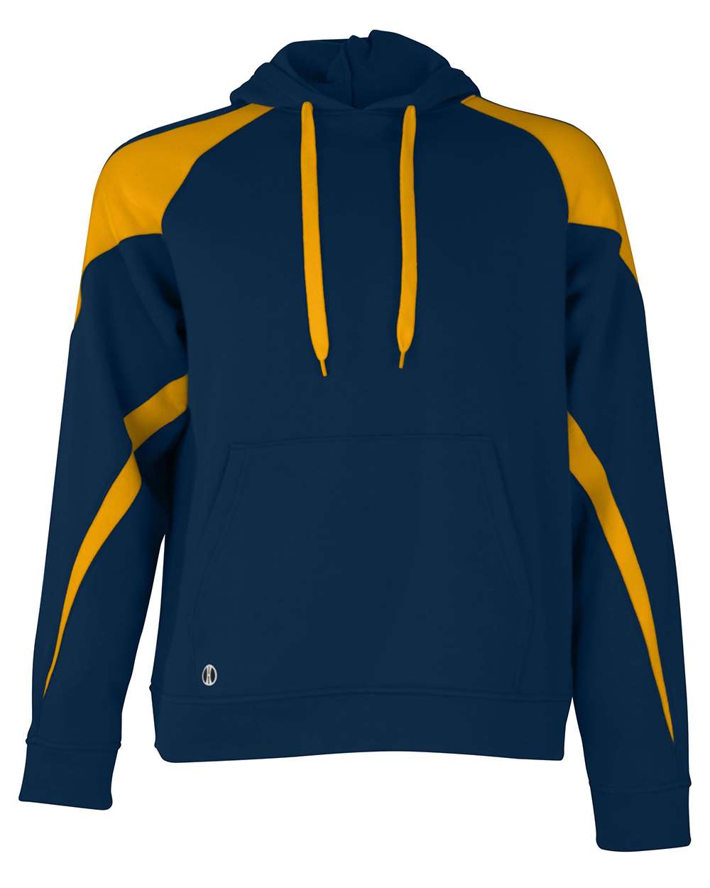 Holloway 229546 Unisex Athletic Fleece Prospect Hooded Sweatshirt in Navy/ Light Gold