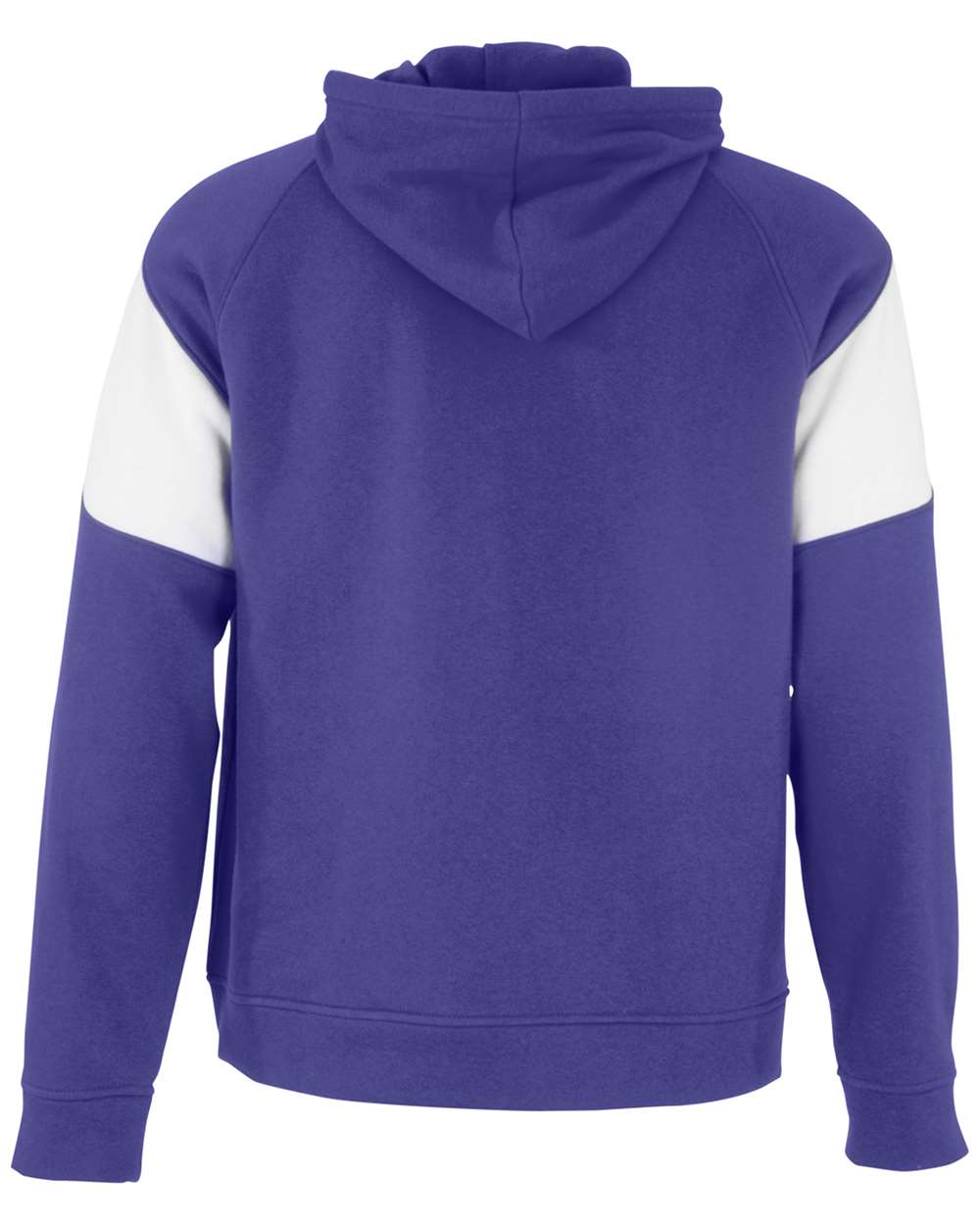 Holloway 229546 Unisex Athletic Fleece Prospect Hooded Sweatshirt in Purple/ White, back