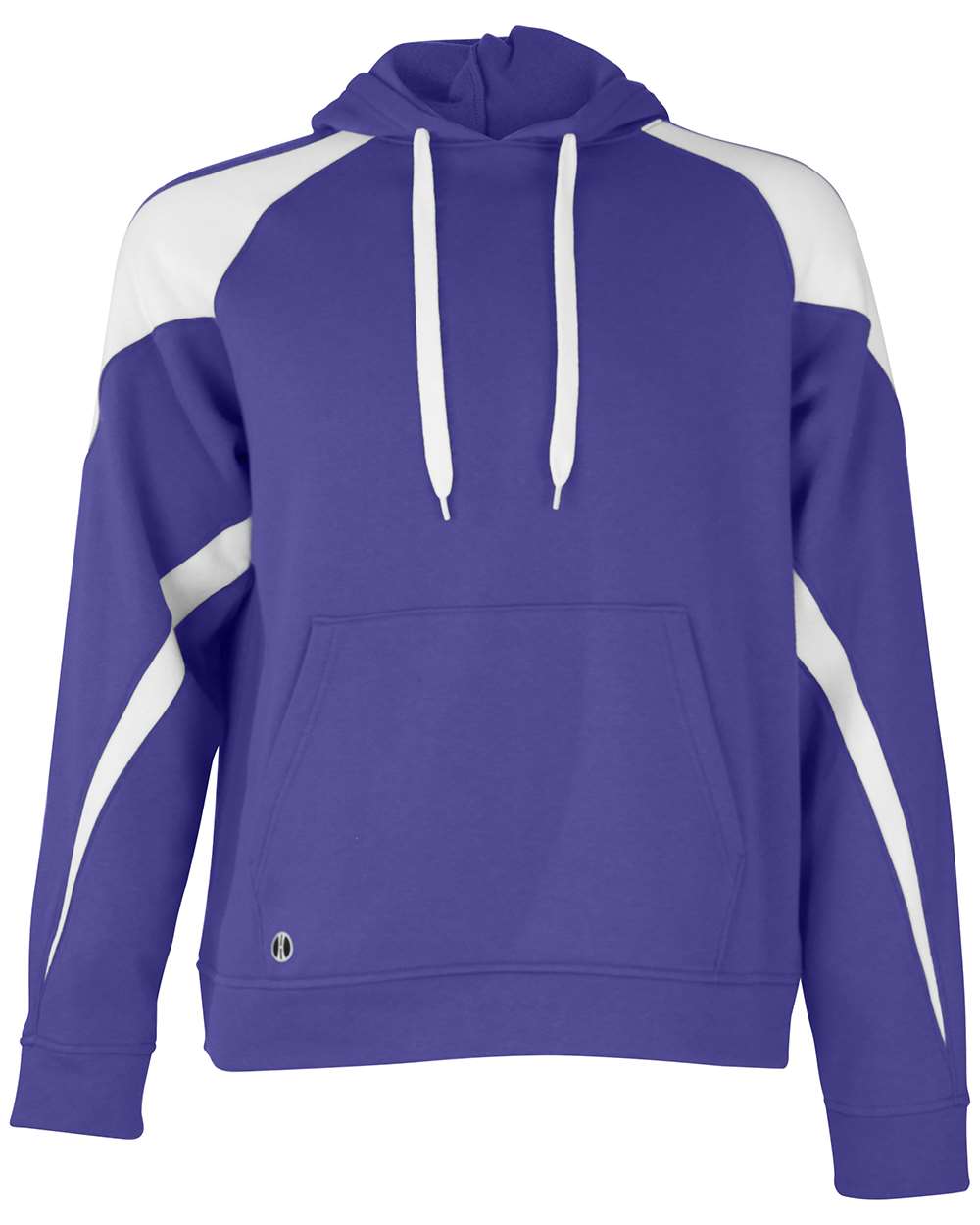 Holloway 229546 Unisex Athletic Fleece Prospect Hooded Sweatshirt in Purple/ White