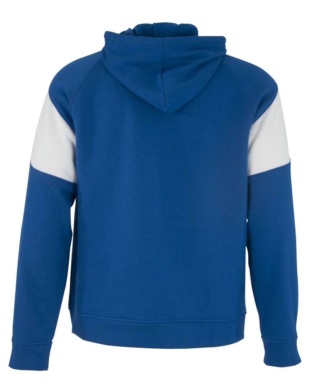 Holloway 229546 Unisex Athletic Fleece Prospect Hooded Sweatshirt in Royal/ White, back