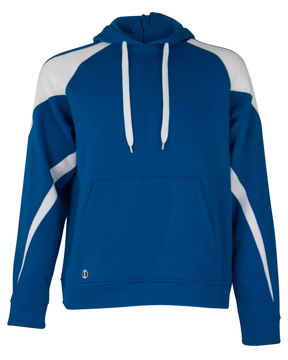 Holloway 229546 Unisex Athletic Fleece Prospect Hooded Sweatshirt in Royal/ White