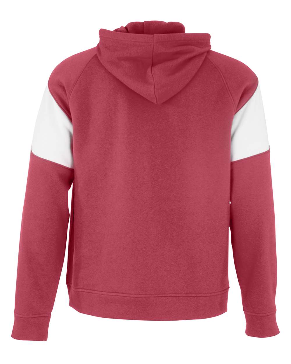 Holloway 229546 Unisex Athletic Fleece Prospect Hooded Sweatshirt in Scarlet/ White, back