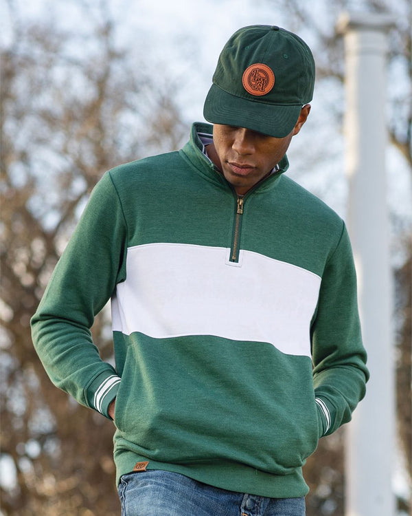 Holloway 229565 Men's All-American Fleece Colorblocked Quarter-Zip Sweatshirt