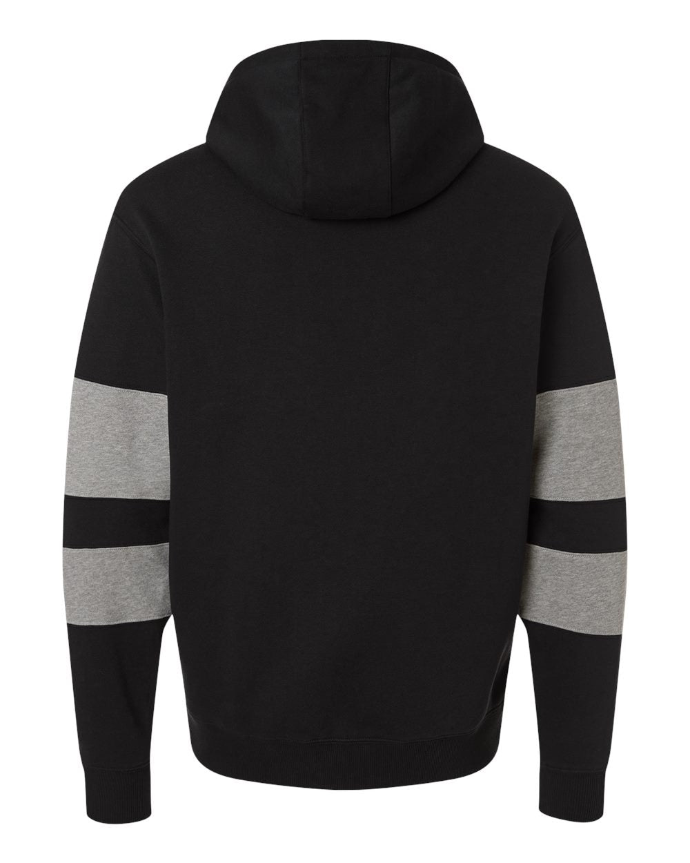 Holloway 229576 Unisex Jackson Way Hooded Sweatshirt in Black/ Charcoal Heather, back