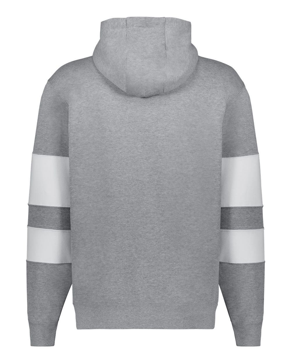 Holloway 229576 Unisex Jackson Way Hooded Sweatshirt in Charcoal Heather/ White, back