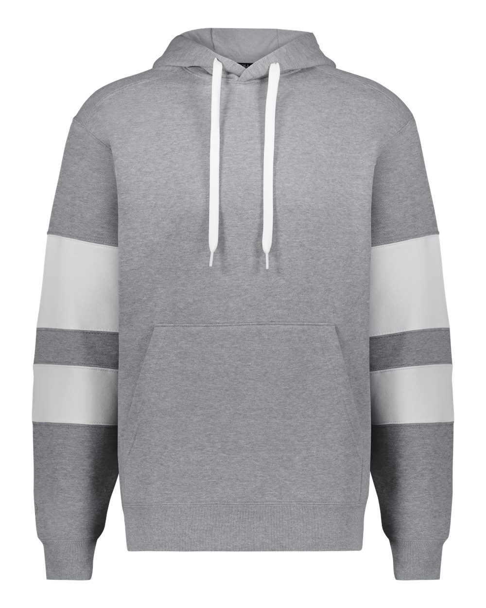 Holloway 229576 Unisex Jackson Way Hooded Sweatshirt in Charcoal Heather/ White
