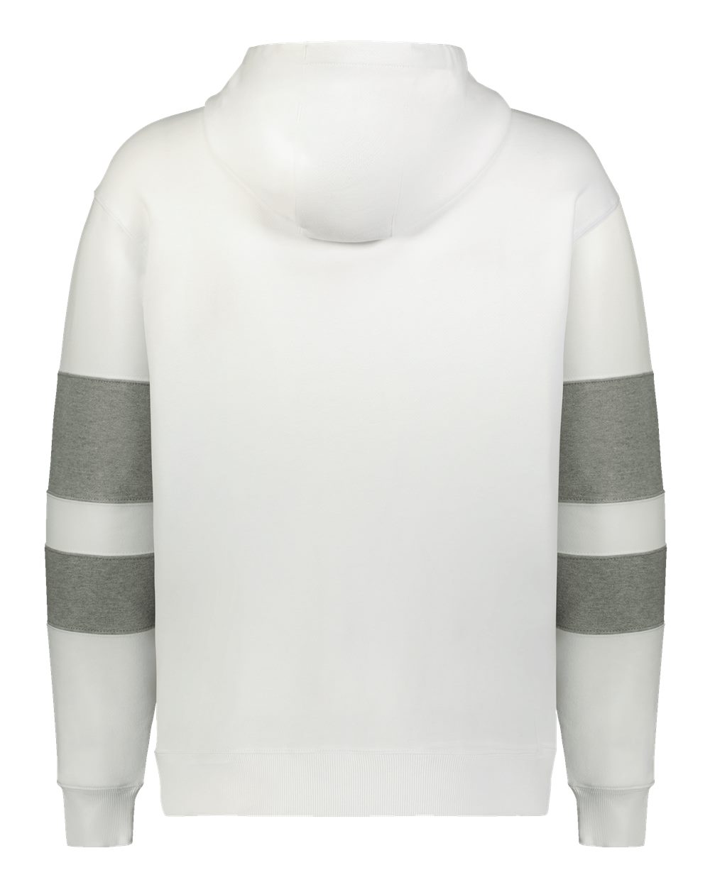 Holloway 229576 Unisex Jackson Way Hooded Sweatshirt in White/ Charcoal Heather, back