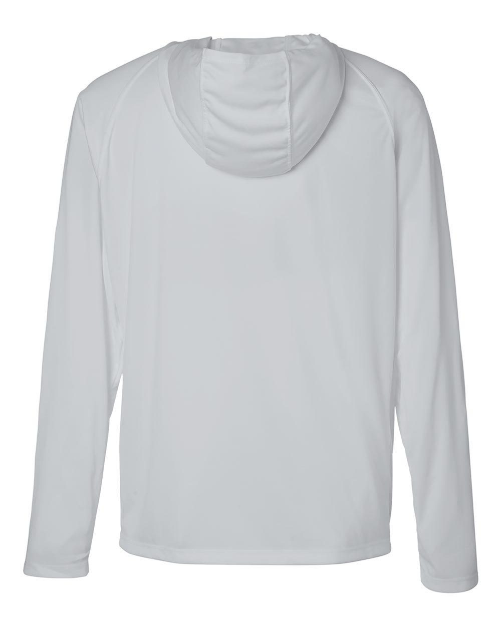 HUK H12L010 Men's LoPro Pursuit Long Sleeve Hooded T-Shirt in Harbor Mist, back
