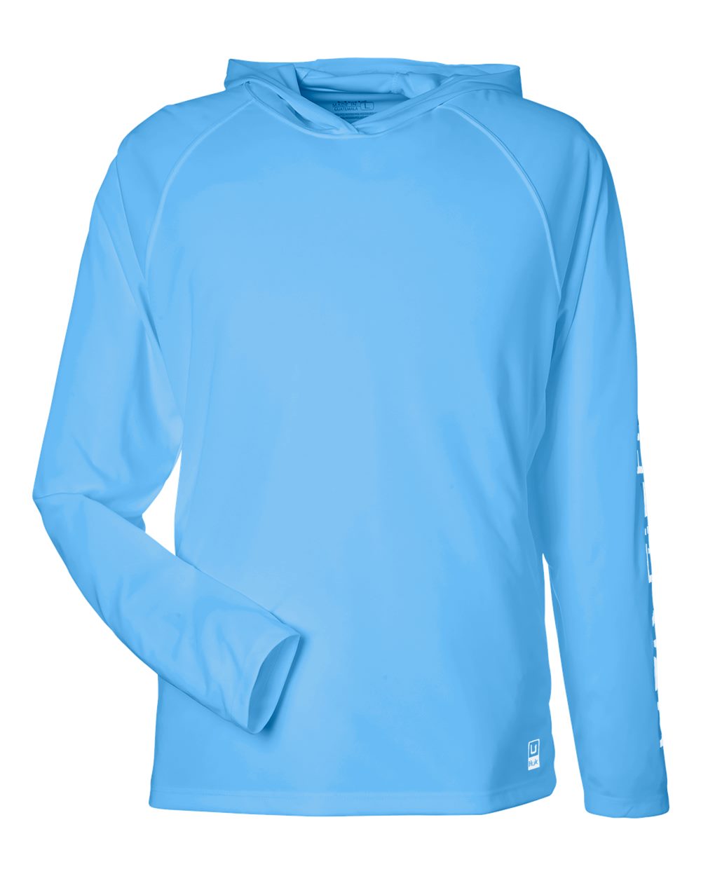 HUK H12L010 Men's LoPro Pursuit Long Sleeve Hooded T-Shirt in Marolina Blue
