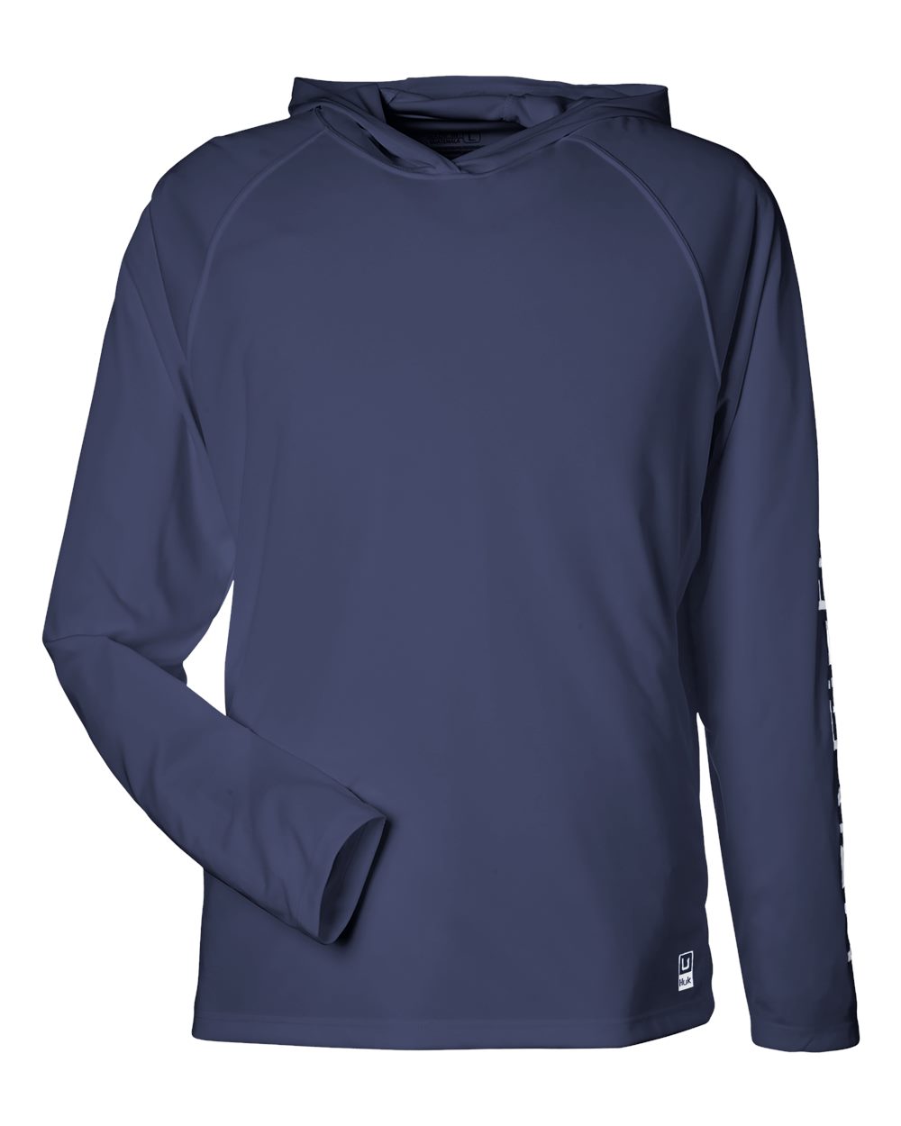 HUK H12L010 Men's LoPro Pursuit Long Sleeve Hooded T-Shirt in Naval Academy