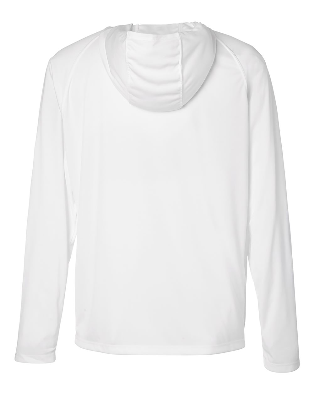 HUK H12L010 Men's LoPro Pursuit Long Sleeve Hooded T-Shirt in White, back