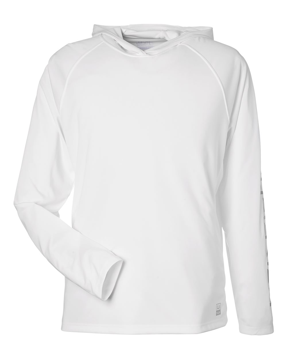 HUK H12L010 Men's LoPro Pursuit Long Sleeve Hooded T-Shirt in White