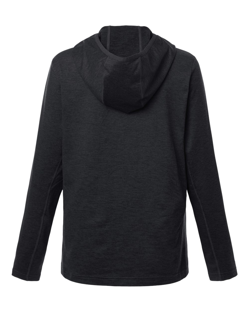 HUK H6130023 Women's Coldfront+ Hooded Sweatshirt in Heather Black, back