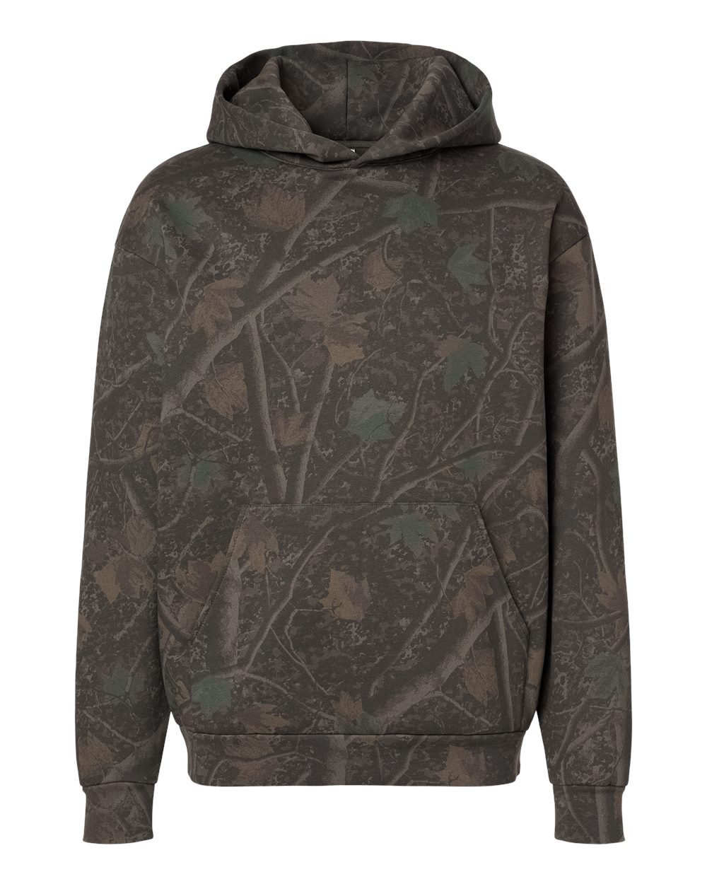 Independent Trading Co. IND330BLV Unisex Boulevard Heavyweight Hooded Sweatshirt in Darkwood Tree Camo