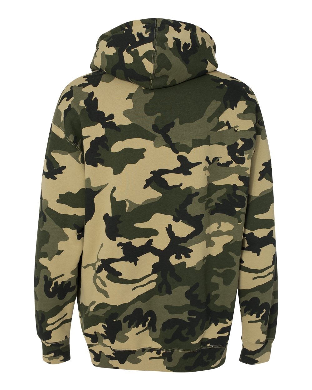 Independent Trading Co. IND4000 Unisex Heavyweight Hooded Sweatshirt in Army Camo, back