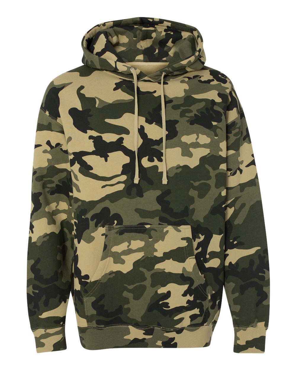 Independent Trading Co. IND4000 Unisex Heavyweight Hooded Sweatshirt in Army Camo