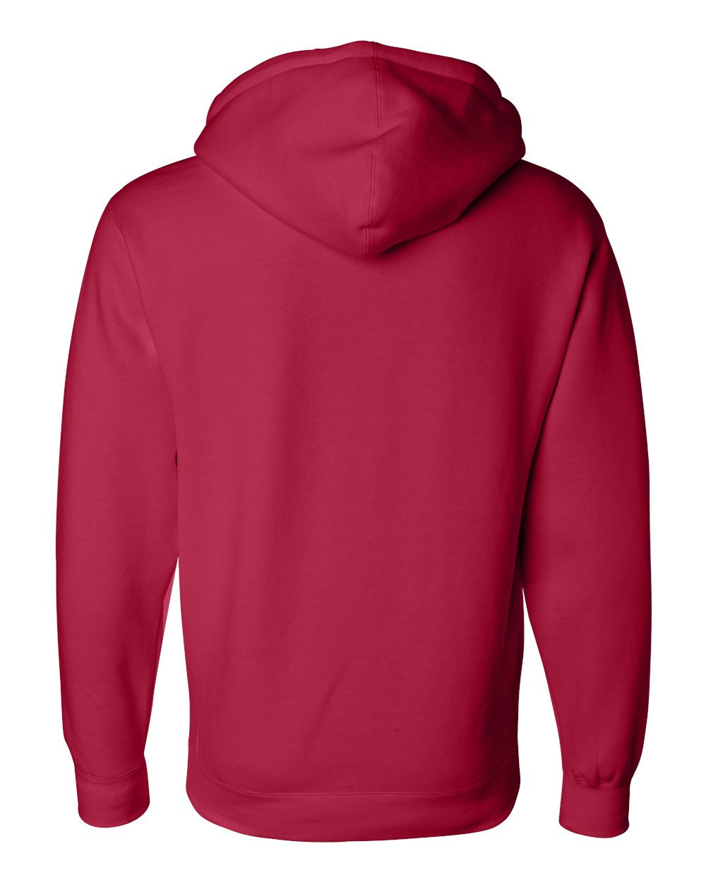 Independent Trading Co. IND4000 Unisex Heavyweight Hooded Sweatshirt in Red, back