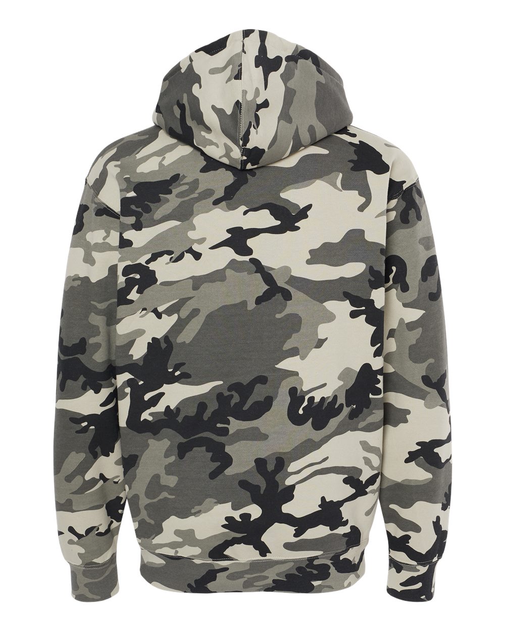 Independent Trading Co. IND4000 Unisex Heavyweight Hooded Sweatshirt in Snow Camo, back
