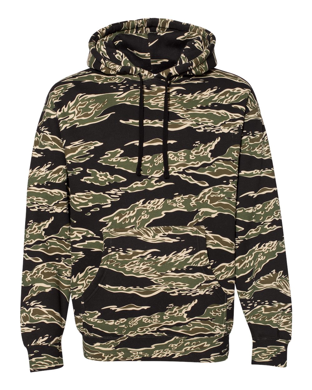 Independent Trading Co. IND4000 Unisex Heavyweight Hooded Sweatshirt in Tiger Camo
