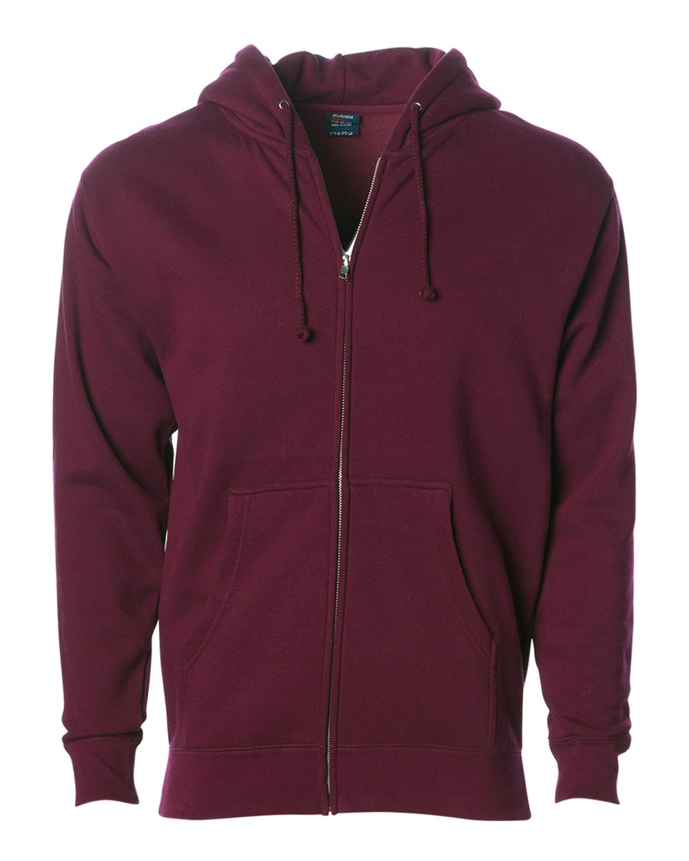Independent Trading Co. IND4000Z Unisex Heavyweight Full-Zip Hooded Sweatshirt in Maroon