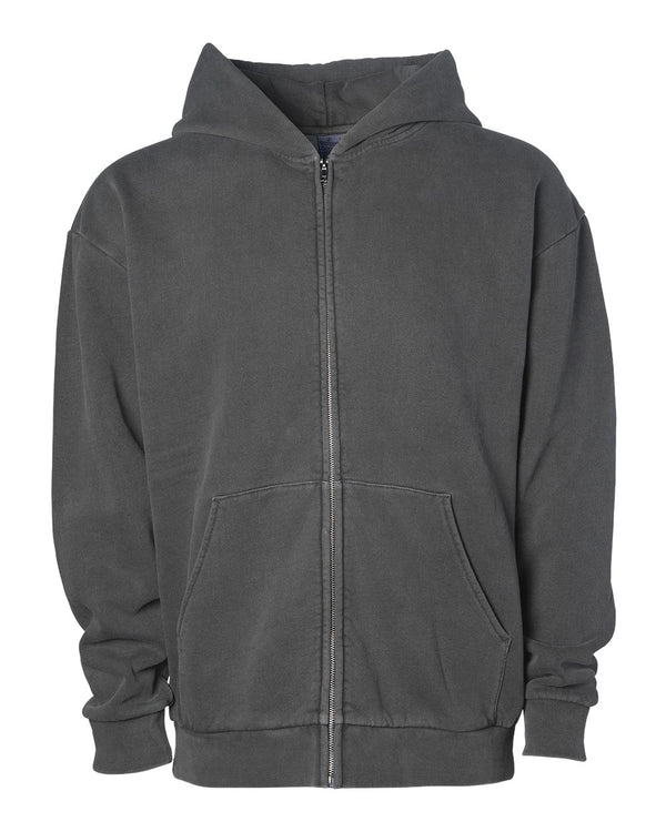 Independent Trading Co. IND420ZIP Unisex Mainstreet Heavyweight Full-Zip Hooded Sweatshirt