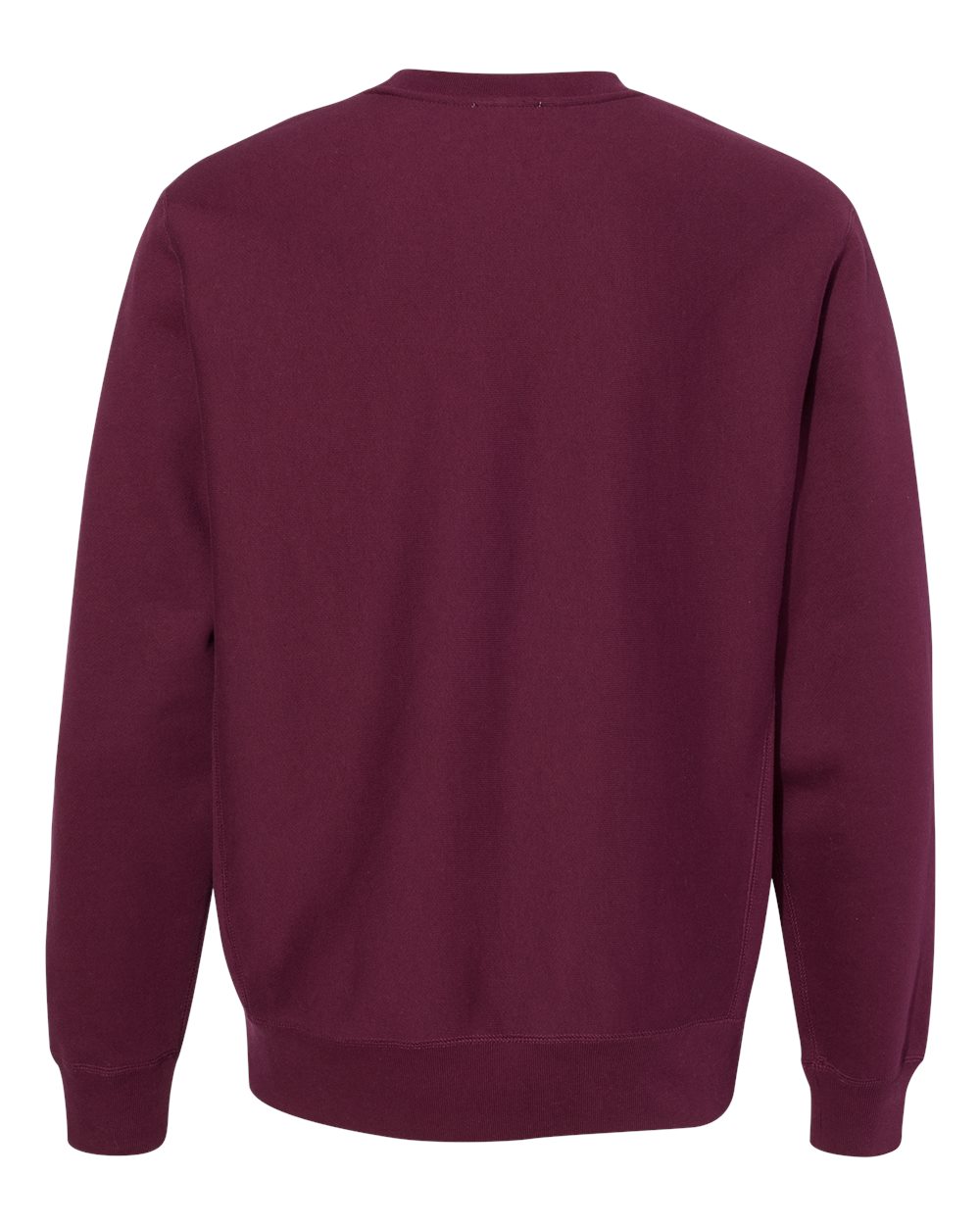 Independent Trading Co. IND5000C Unisex Legend Premium Heavyweight Cross-Grain Crewneck Sweatshirt in Maroon, back