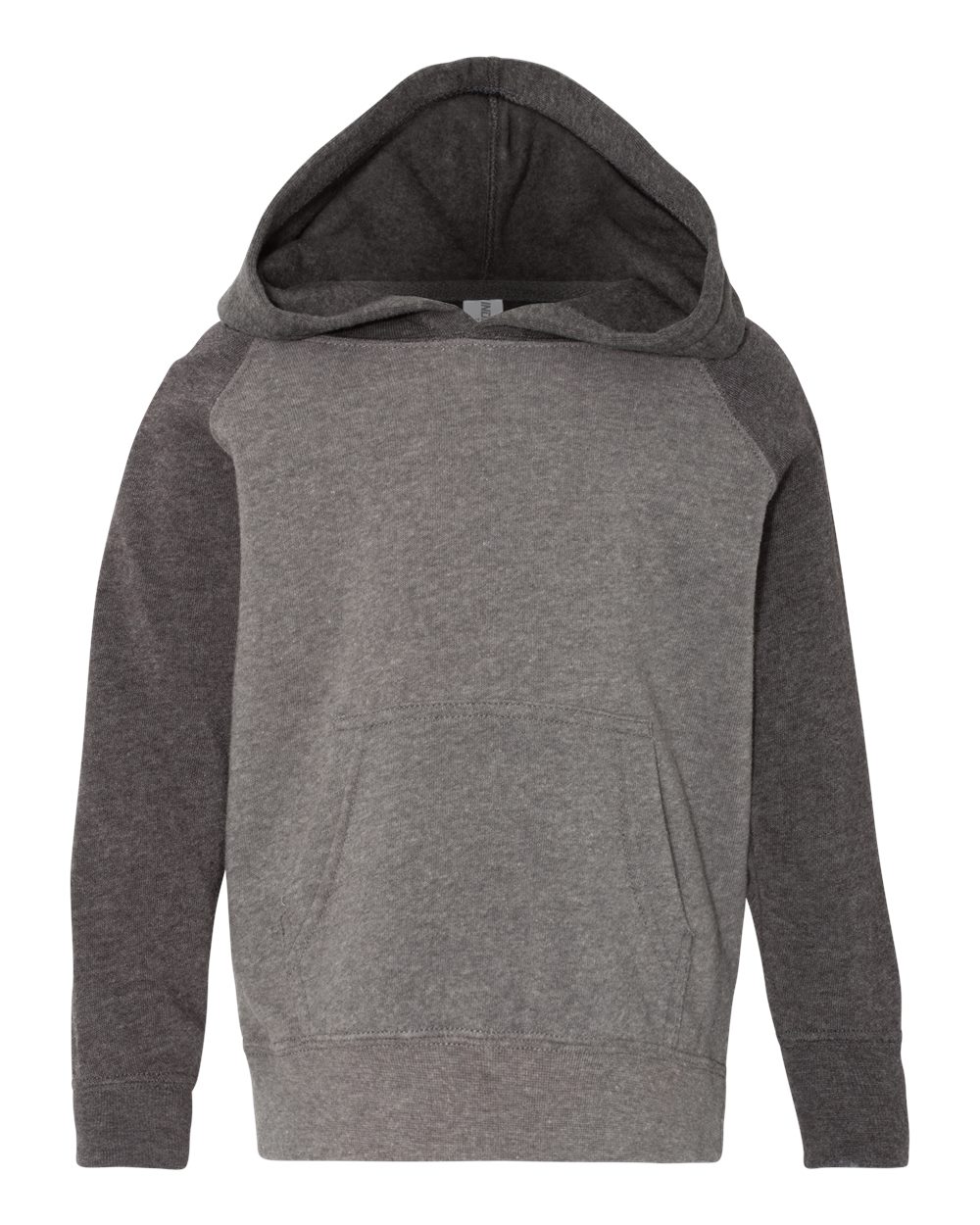 Independent Trading Co. PRM10TSB Toddler Special Blend Hooded Raglan Sweatshirt in Nickel/ Carbon