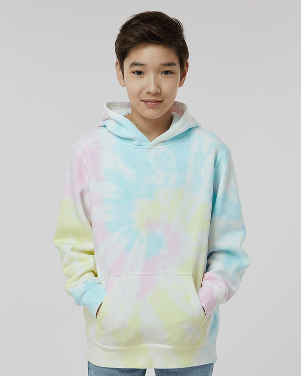 Independent Trading Co. PRM1500TD Youth Midweight Tie-Dyed Hooded Sweatshirt