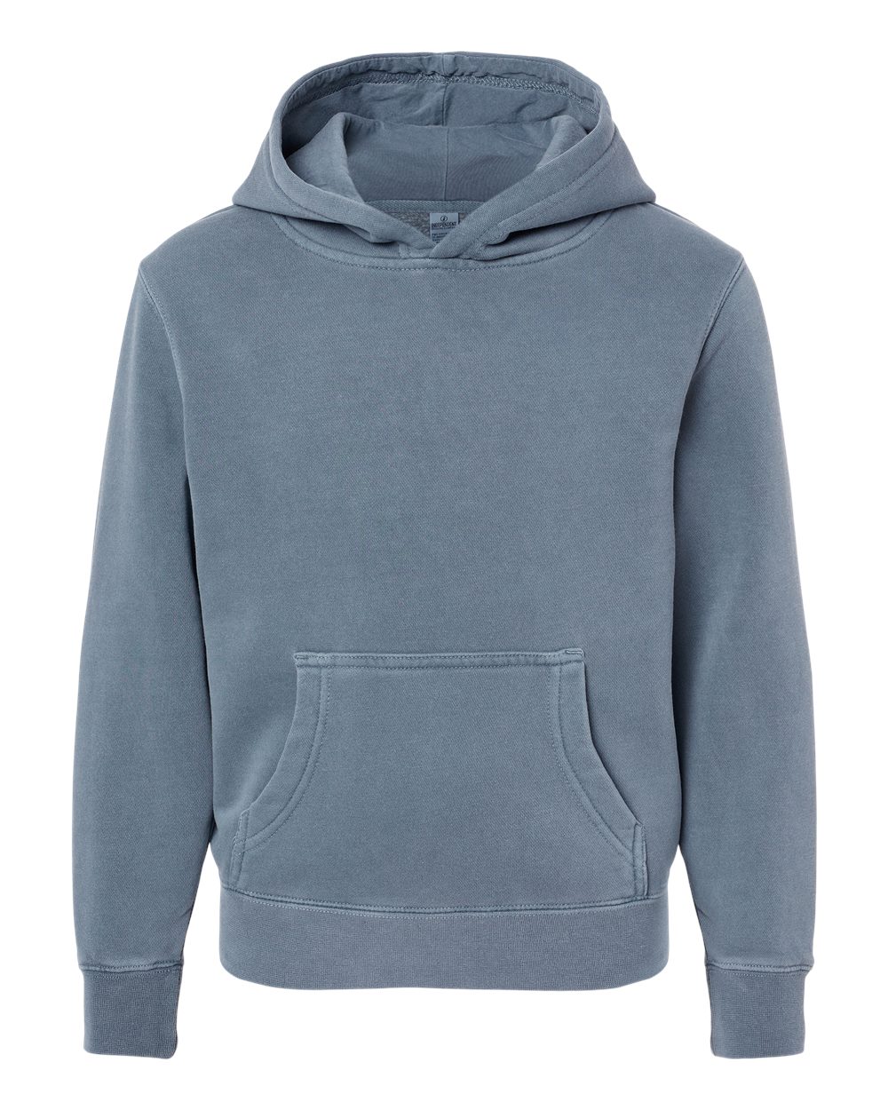 Independent Trading Co. PRM1500Y Youth Midweight Pigment-Dyed Hooded Sweatshirt in Pigment Slate Blue