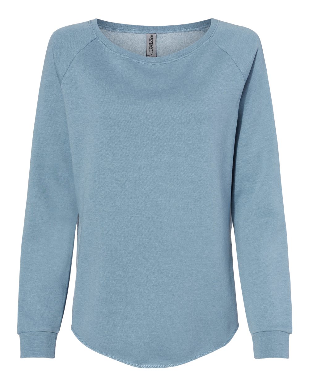 Independent Trading Co. PRM2000 Women's California Wave Wash Crewneck Sweatshirt in Misty Blue