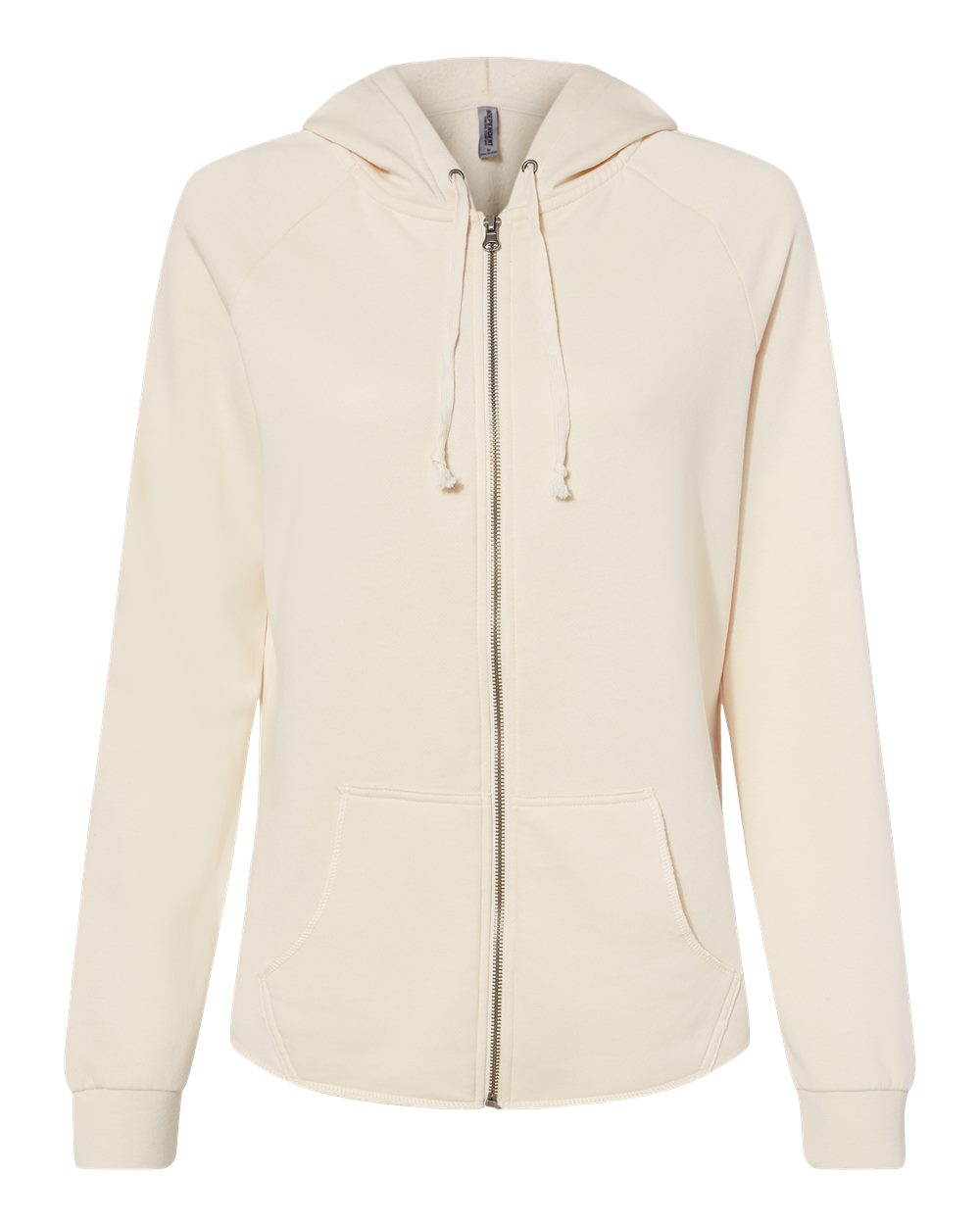 Independent Trading Co. PRM2500Z Women's California Wave Wash Full-Zip Hooded Sweatshirt in Bone