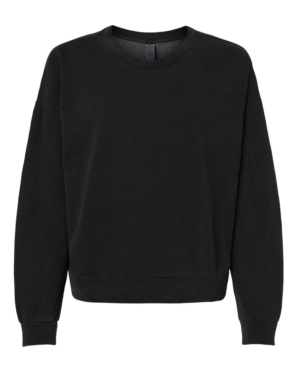 Independent Trading Co. PRM2700 Women's California Wave Wash Sunday Crewneck Sweatshirt in Black