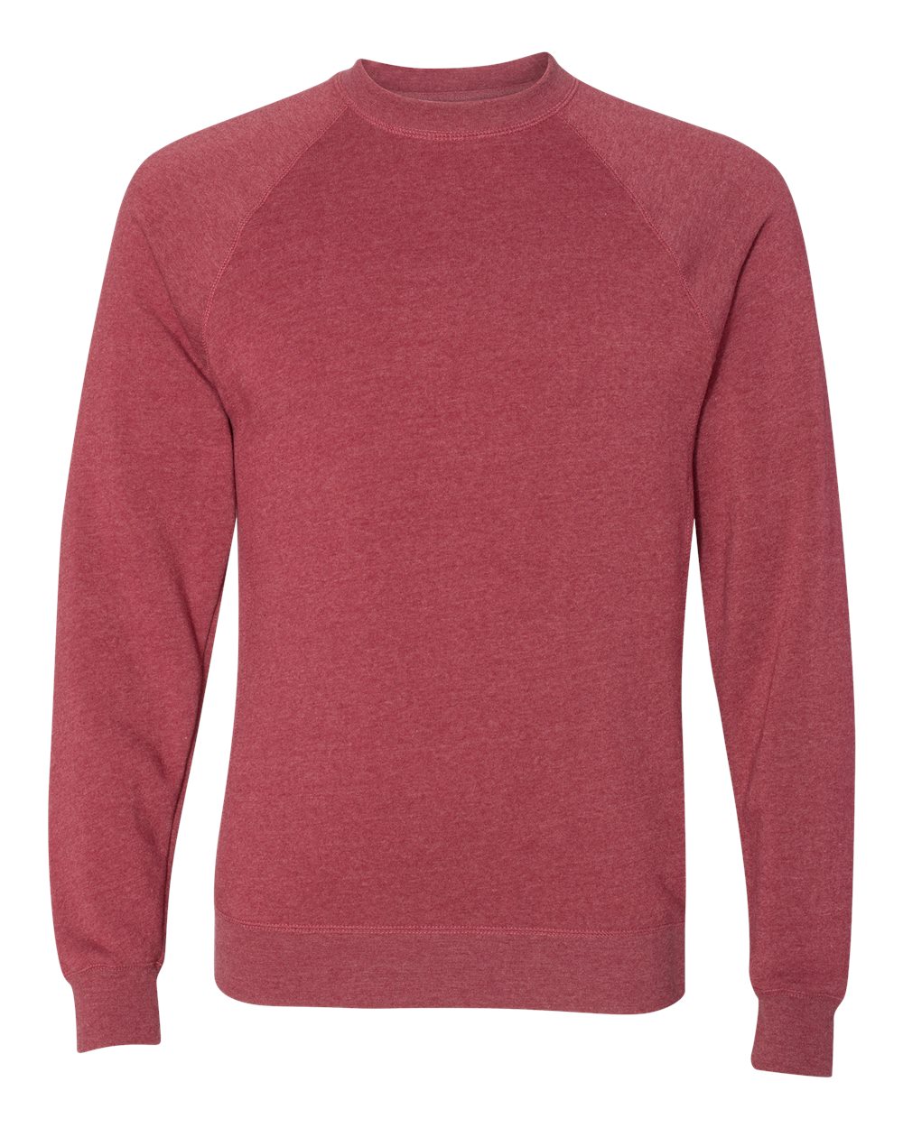 Independent Trading Co. PRM30SBC Unisex Special Blend Raglan Crewneck Sweatshirt in Crimson