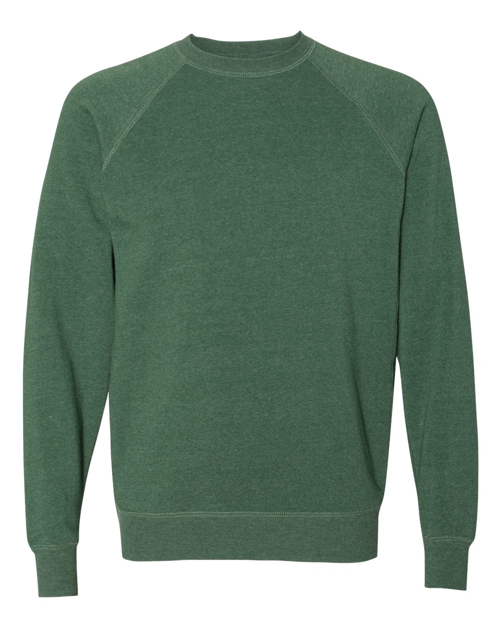 Independent Trading Co. PRM30SBC Unisex Special Blend Raglan Crewneck Sweatshirt in Moss