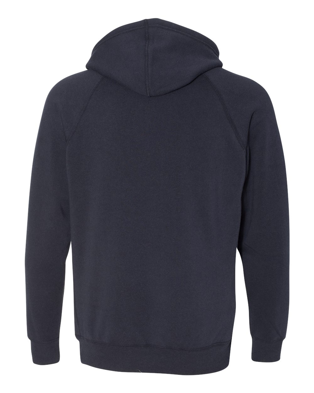 Independent Trading Co. PRM33SBP Unisex Special Blend Raglan Hooded Sweatshirt in Classic Navy, back
