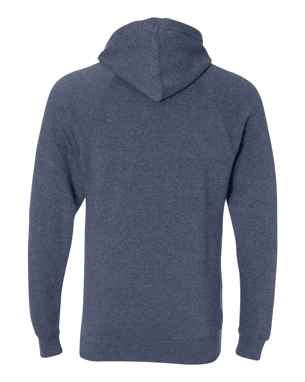 Independent Trading Co. PRM33SBP Unisex Special Blend Raglan Hooded Sweatshirt in Midnight Navy, back