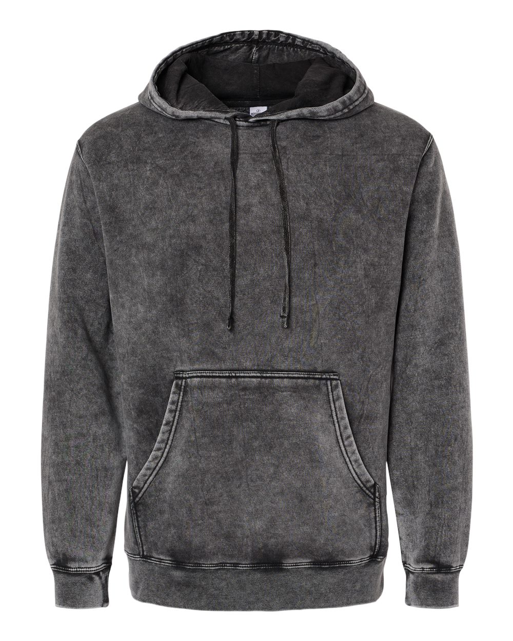 Independent Trading Co. PRM4500MW Unisex Midweight Mineral Wash Hooded Sweatshirt in Black